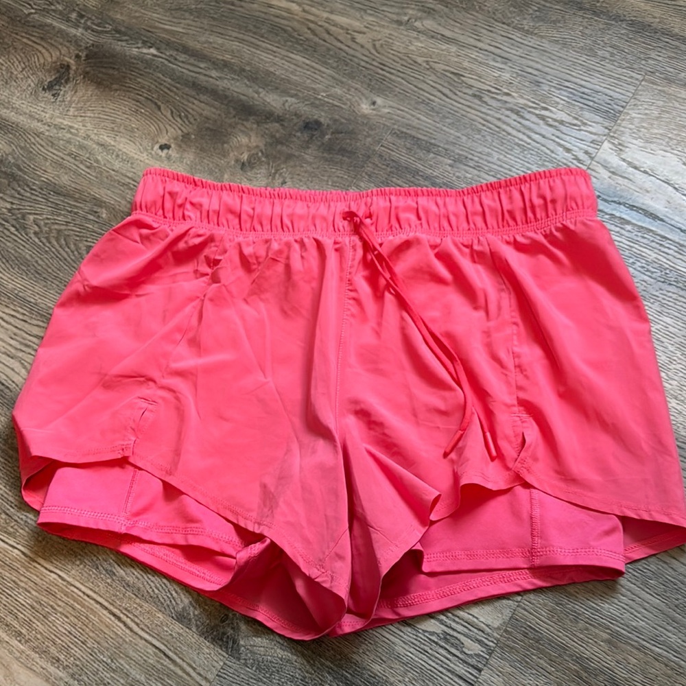 Avia Pink Athletic Shorts Lightweight Double-Layer Design